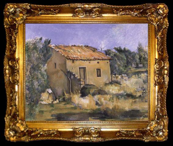 framed  Paul Cezanne Abandoned House near Aix-en-Provence, ta009-2